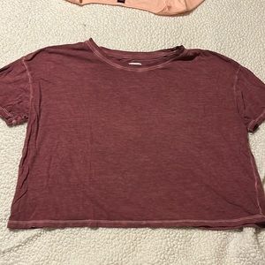 burgundy crop top